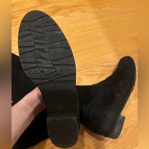 Stuart Weitzman Lowland Black Suede Boots Sz 36.5 - Picture 2 of 6